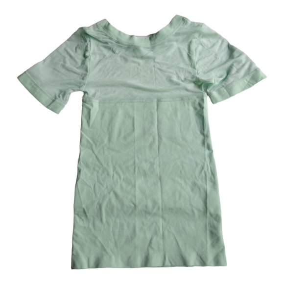 Free People Tops - Free People Movement Mint Green Mesh & Solid Seamless Short Sleeve